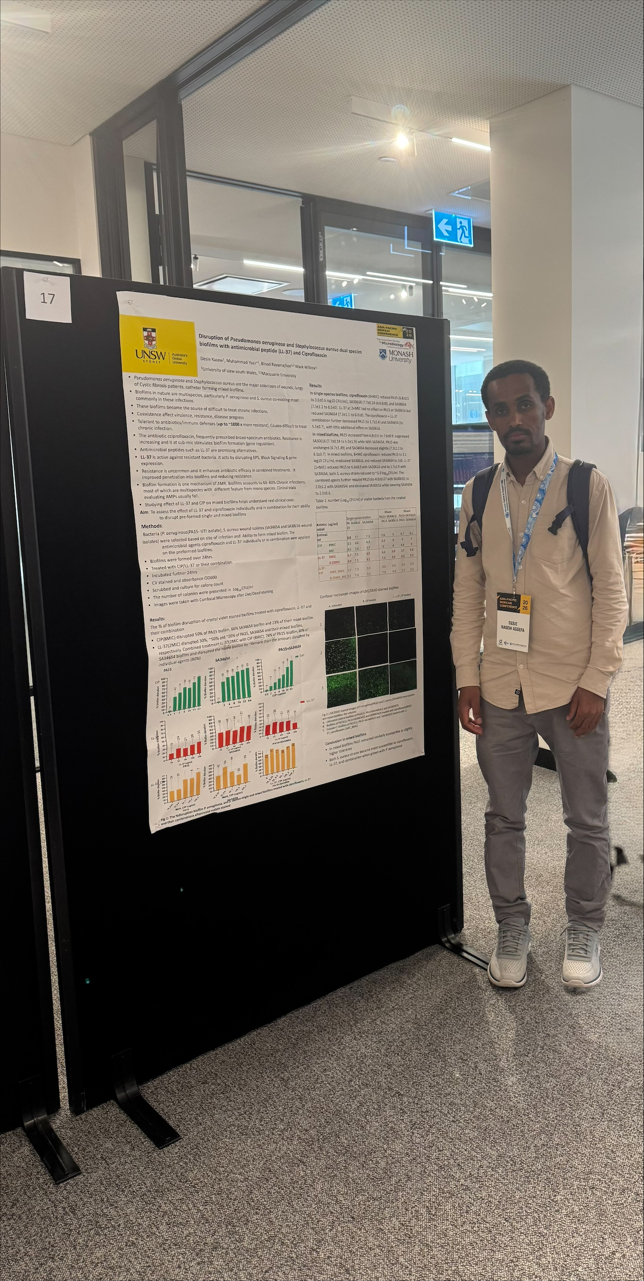 Desie Kasew Assefa at Asia-Pacific Biofilms 2026